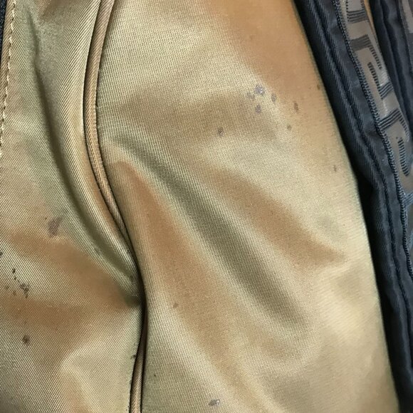 Versace Parfums Backpack Bronze Nylon Medusa Logo Top Handles 13" - Picture 5 of 14